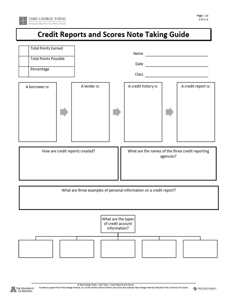  microsoft word credit reports and scores lesson plan 2 6 1 pdf