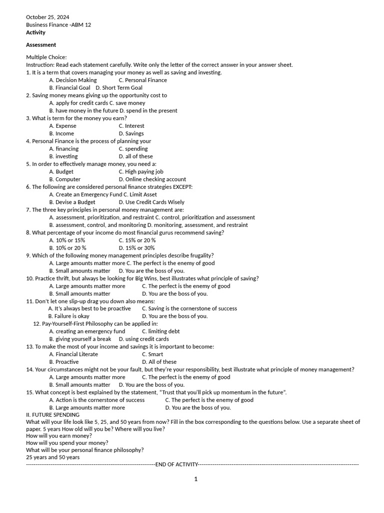BF Acty 1025 | PDF | Personal Finance | Investment Management