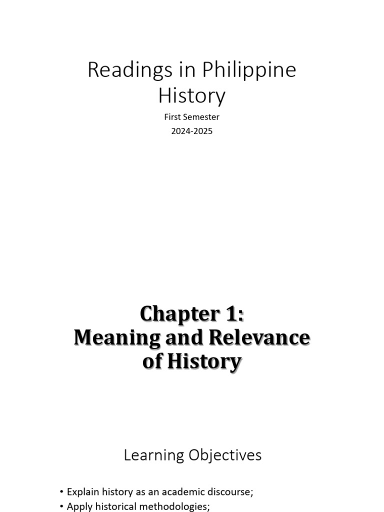Readings in Philippine History | PDF | Historiography | Primary Sources
