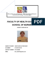 Faculty of Health Sciences School of Nursing: Subject Code HDN 304