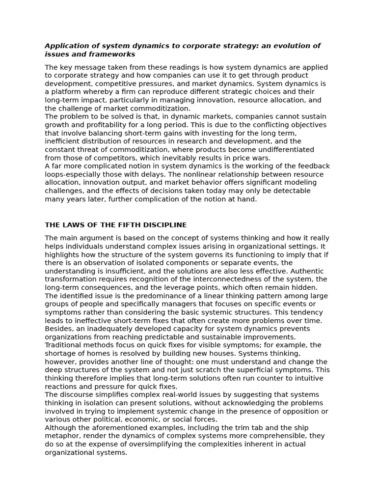 Strategizing and Modelling | PDF | Strategic Management | System