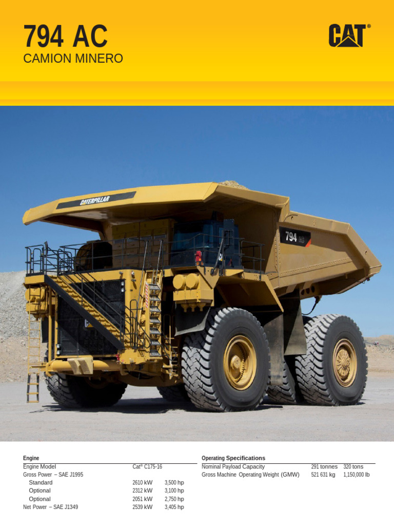 Camion 794ac | PDF | Electric Motor | Brake