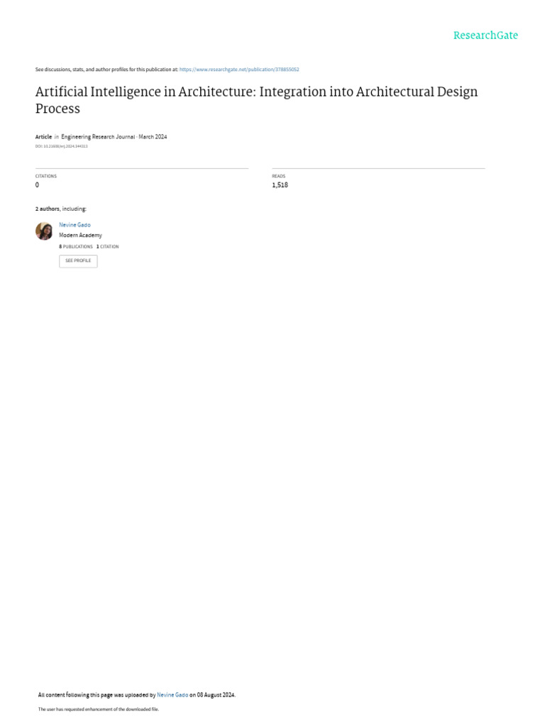 AI Integration in Architectural Design | PDF | Artificial Intelligence ...