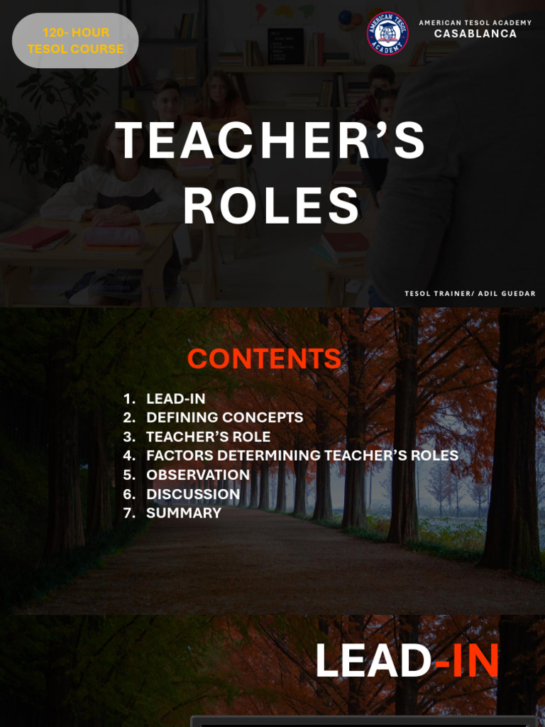 TEACHER ROLE | PDF | Teachers | Learning
