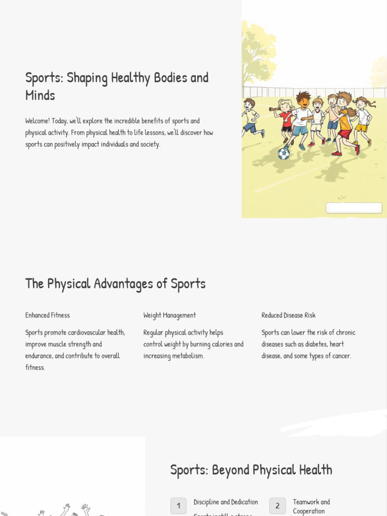 Sports Shaping Healthy Bodies and Minds | PDF | Physical Fitness | Sports