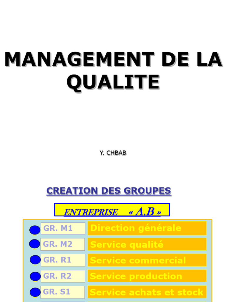 Management de la Qualité et ISO 9001 | PDF | Système de management de ...
