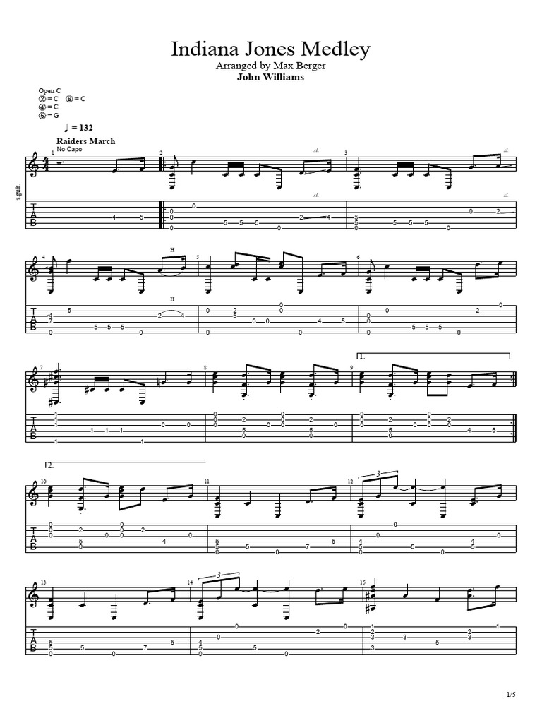 Indiana Jones Medley - John Williams TABS | PDF