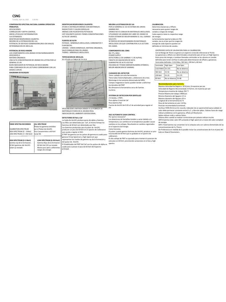 Principios de Operación del CSNG en Geología | PDF | Electronvoltio ...