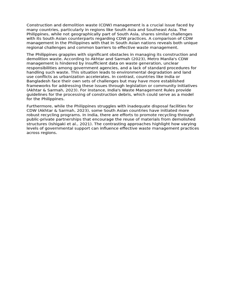 View of Construction and Demolition Waste | PDF