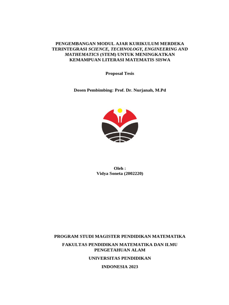Modul Ajar STEM untuk Literasi Matematis | PDF
