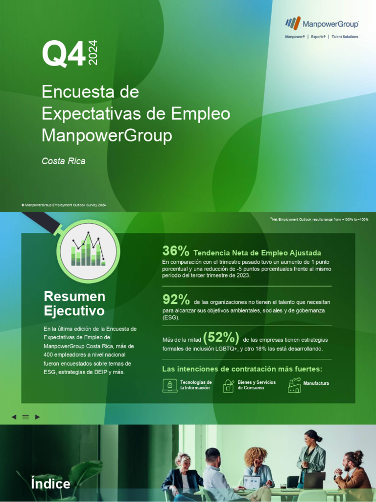 Expectativas de Empleo en Costa Rica Q4 2024 | PDF | Metodología de ...