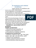 Multiple Myeloma and Related Conditions: Conditions Associated With M Proteins Stable Production