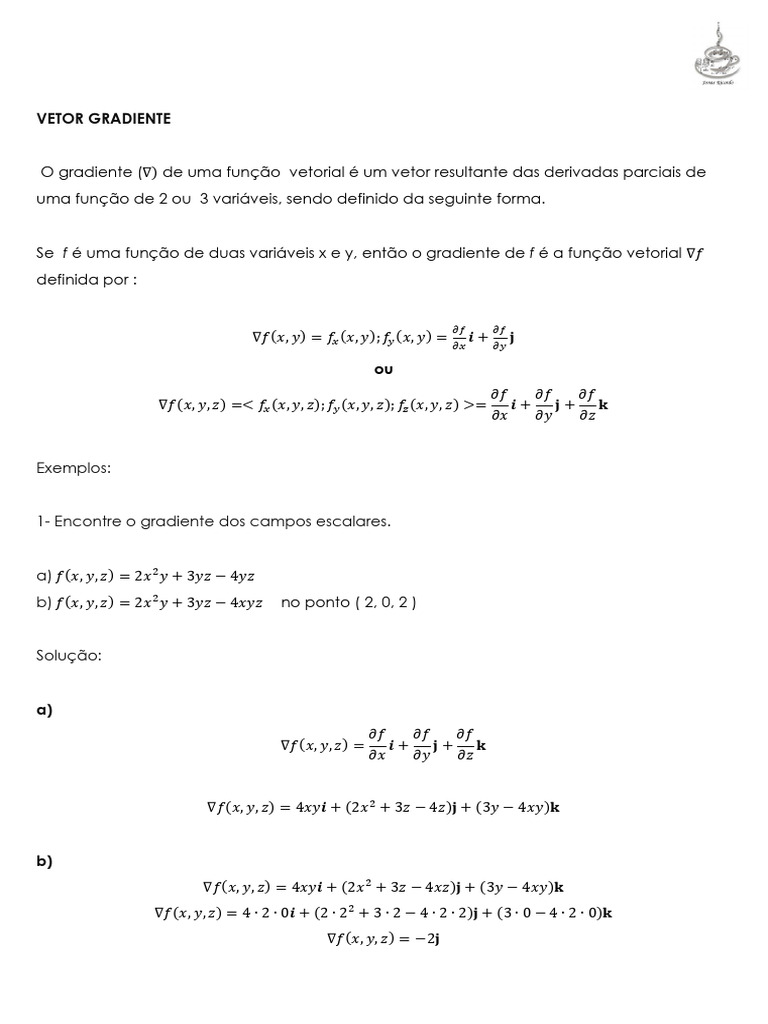 Cálculo de Múltiplas Variáveis: Teoria e Exemplos | PDF | Derivado ...