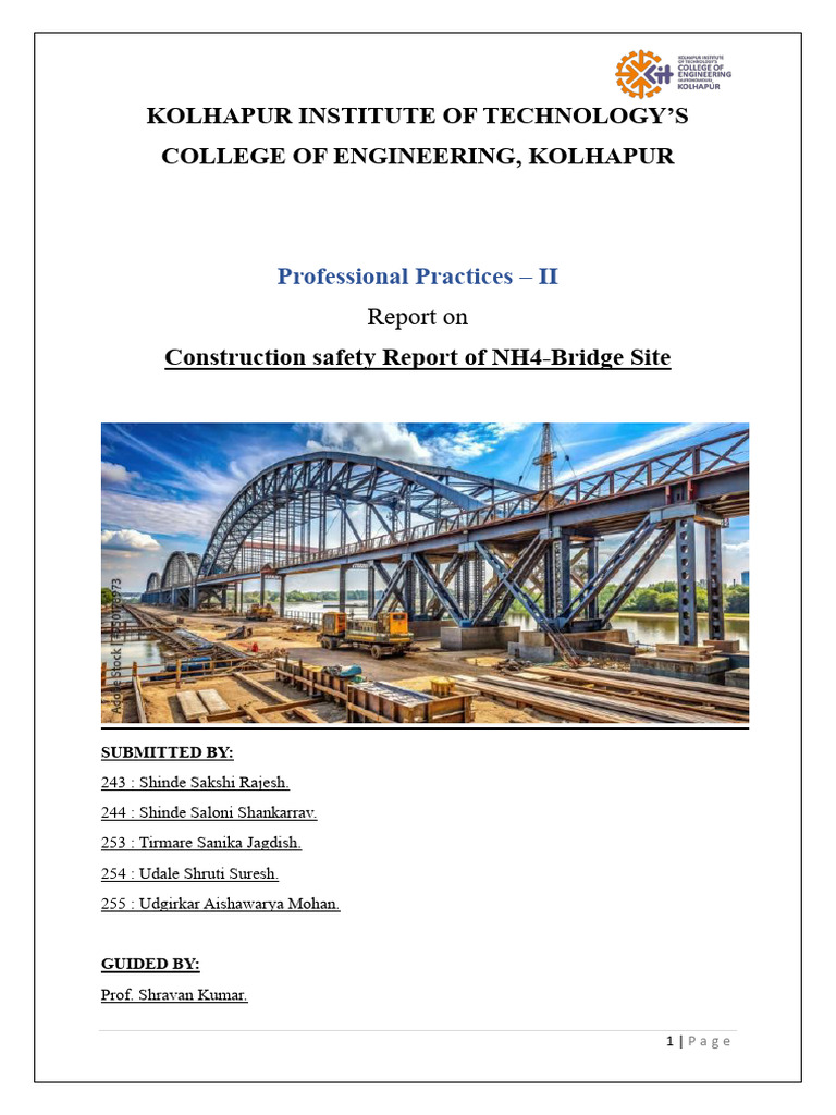 NH4 Bridge Construction Safety Report | PDF | Personal Protective ...