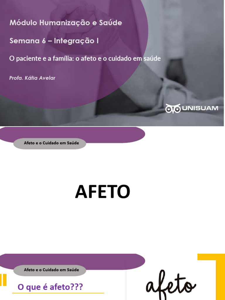 Afeto e Cuidado em Saúde: Integração Familiar | PDF | Afeto (Psicologia ...