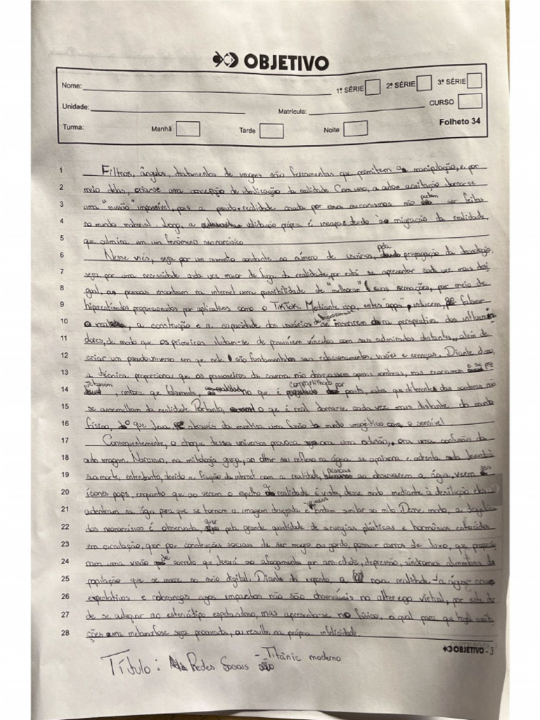 Redação Fuvest | PDF