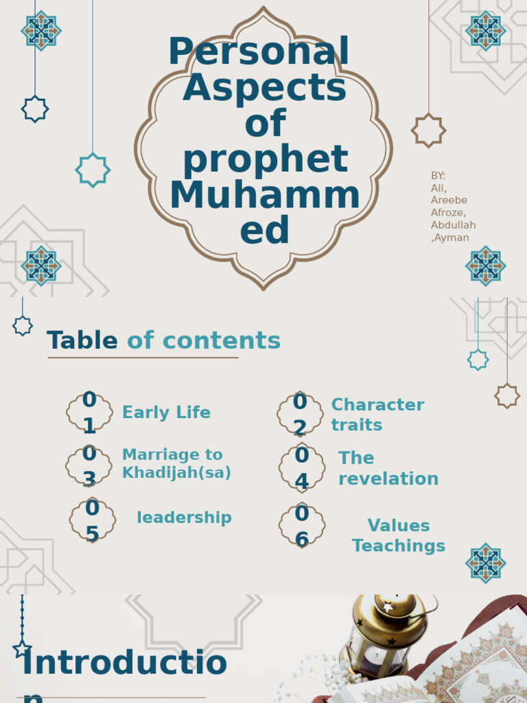 Personal Aspects of Prophet Muhammed | PDF | Muhammad | Revelation