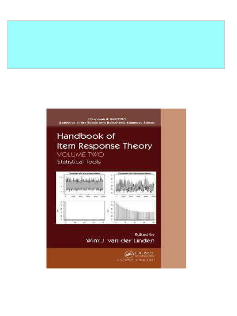 希少Handbook of Item Response theory 3冊セット Amazon.com: Handbook of Item Response Theory: Volume 3