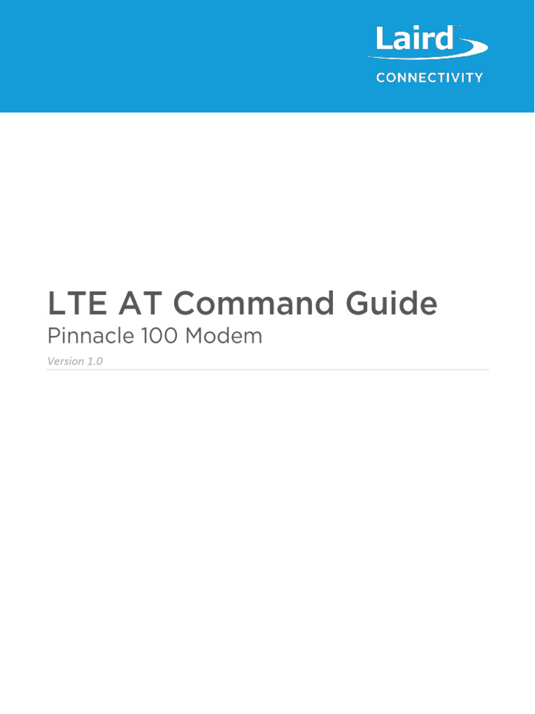 Pinnacle 100 LTE AT Command Guide | PDF | Internet Protocols | Computer ...