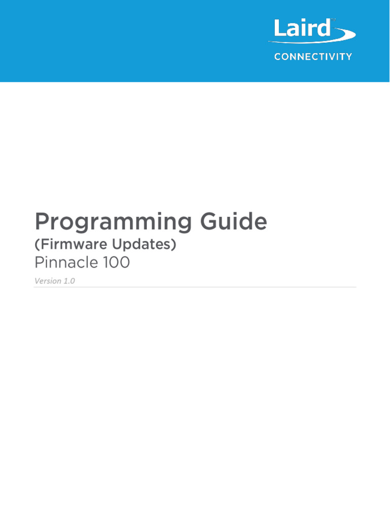 Pinnacle 100 Firmware Update Guide | PDF | Booting | Device Driver