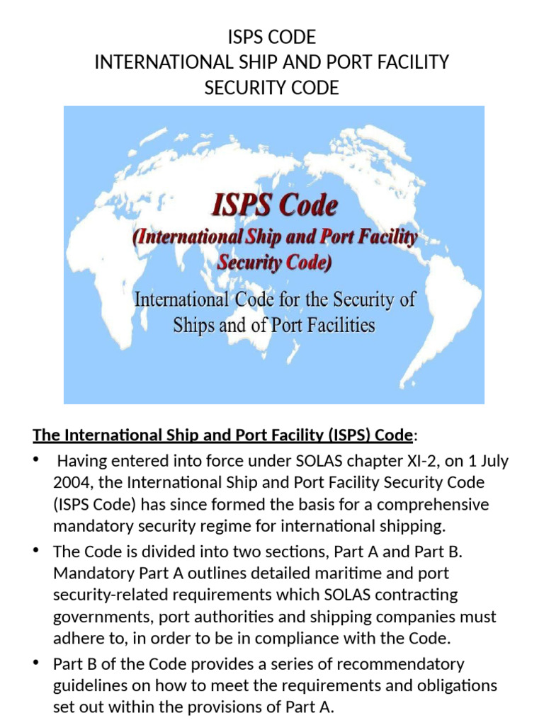 Isps Code, 2nd Mates | PDF | Shipping | Water Transport