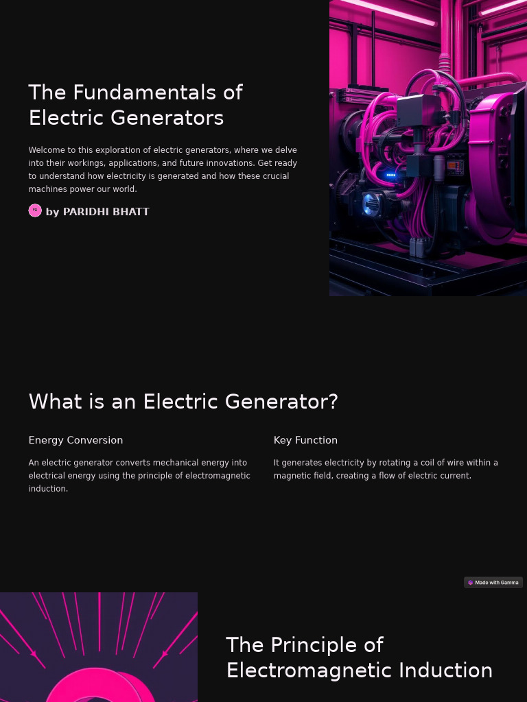 The Fundamentals of Electric Generators | PDF | Electric Generator ...