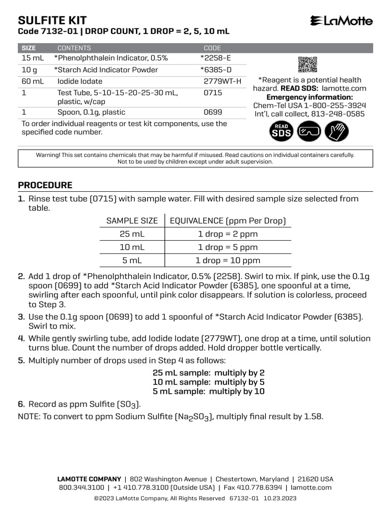 Text Sulfito | PDF | Chemical Substances | Chemical Compounds