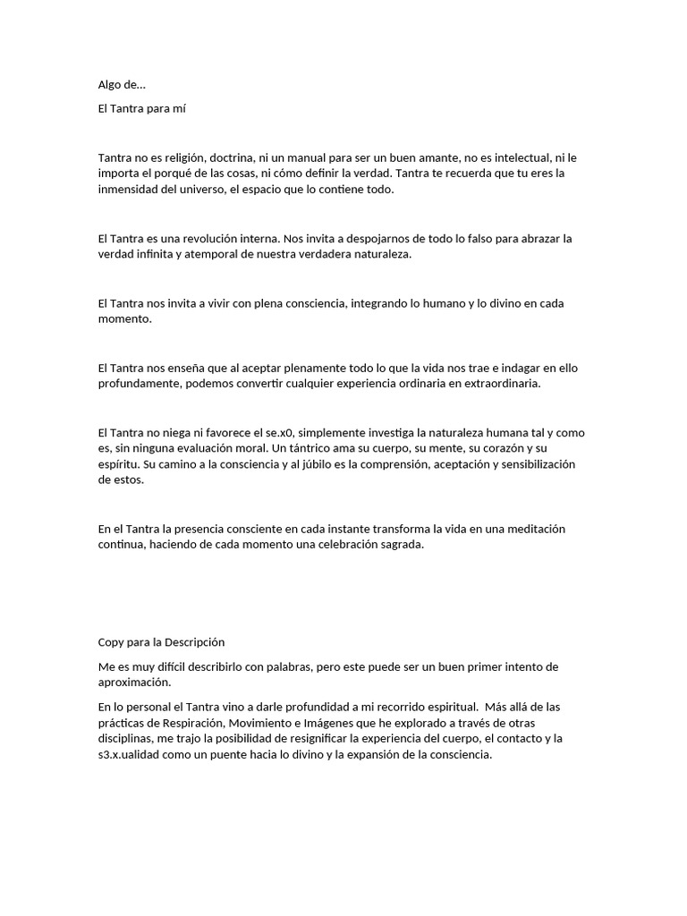 Tantra: Consciencia y Plenitud Vital | PDF | Tantra | Verdad