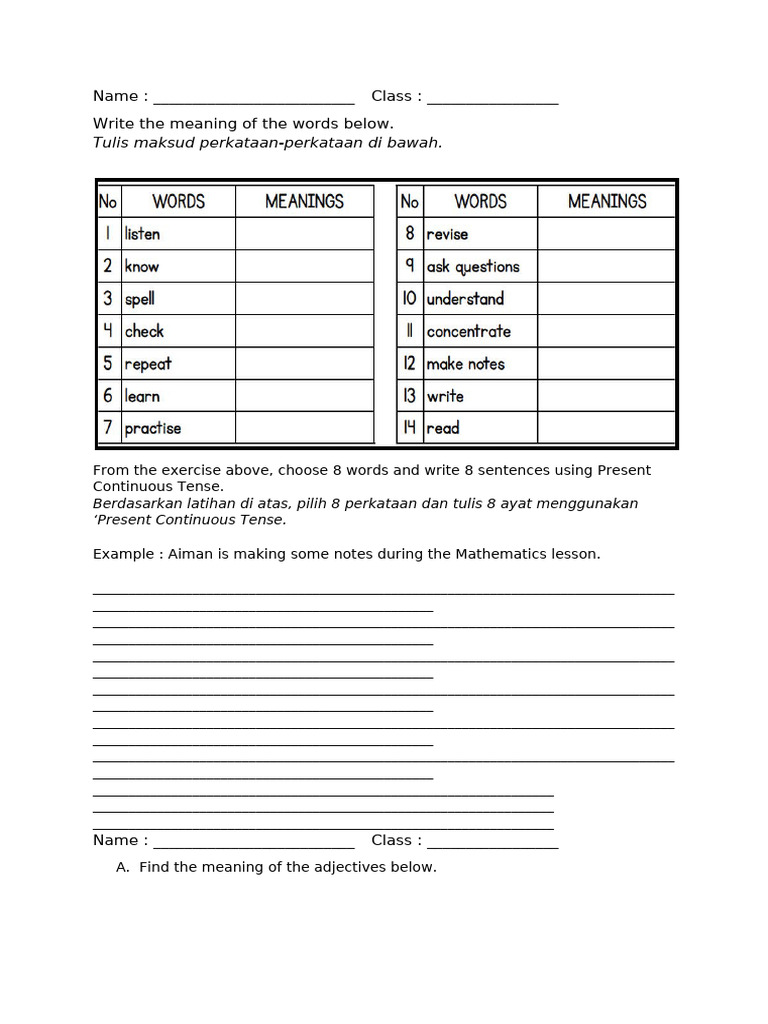 latihan BI | PDF | Morphology | Language Mechanics