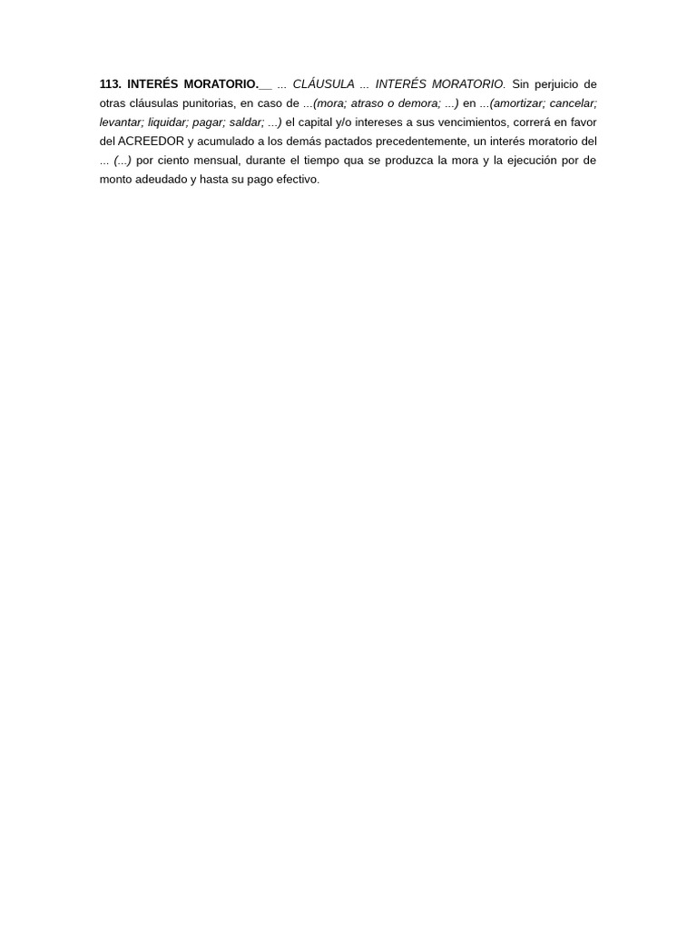 Interés Moratorio | PDF