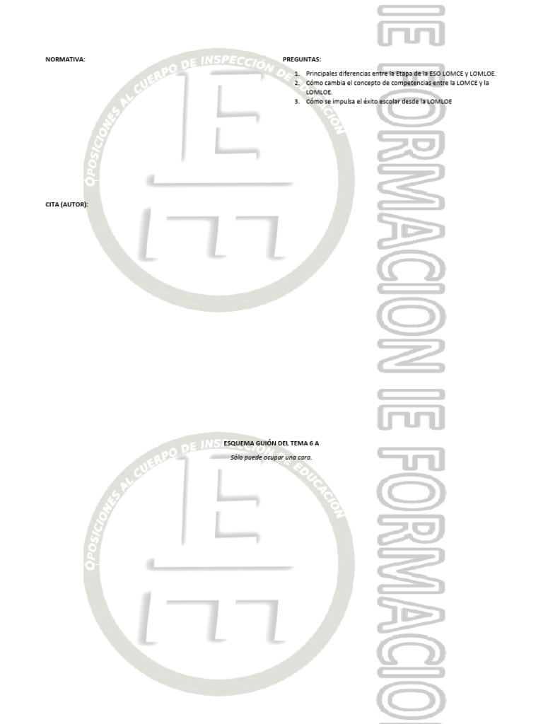 Esquema Guion Tema 6 A | PDF