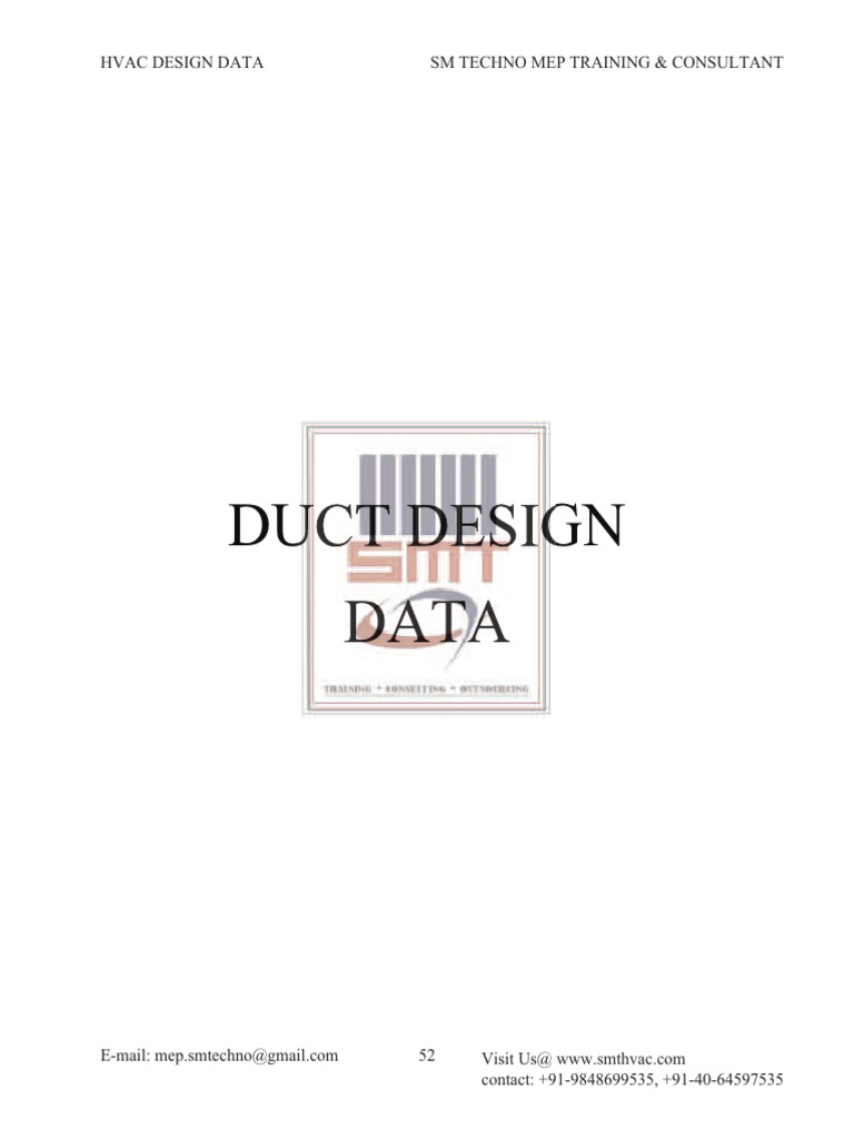 HVAC Duct Design Data Guide | PDF | Building Automation | Building ...