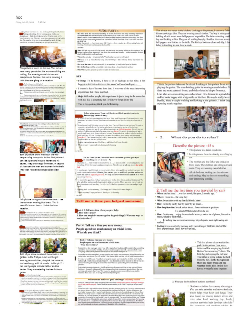 People Enjoying Various Transport Modes | PDF