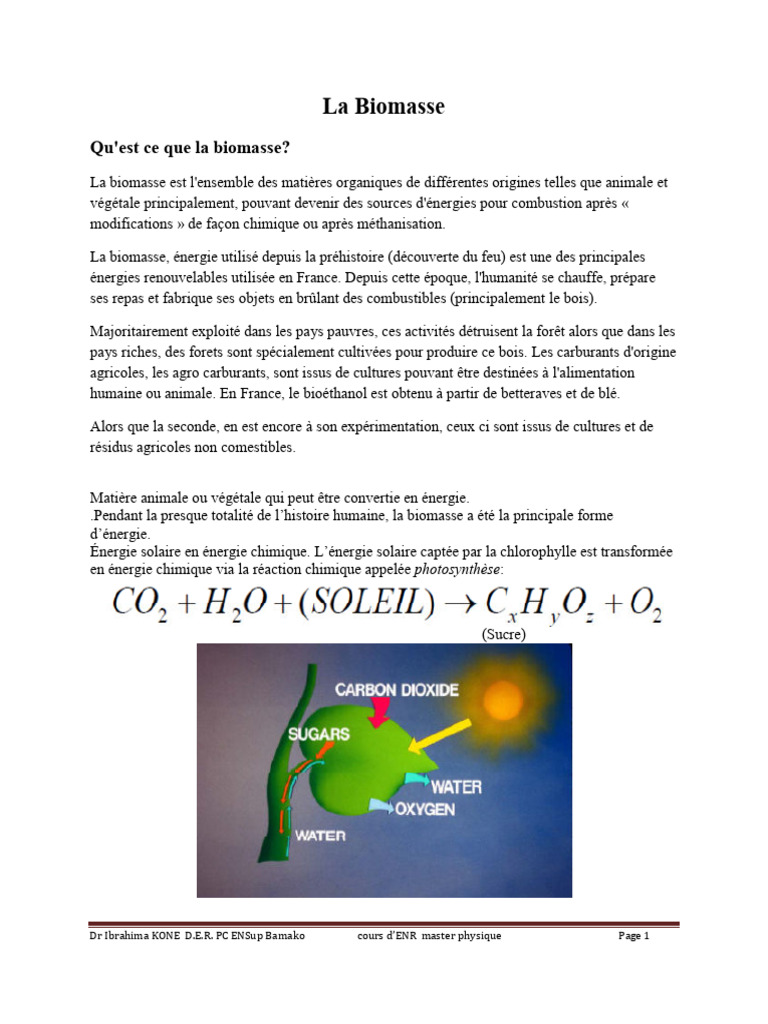 CM Biomasse | PDF | Biomasse (énergie) | Énergie renouvelable