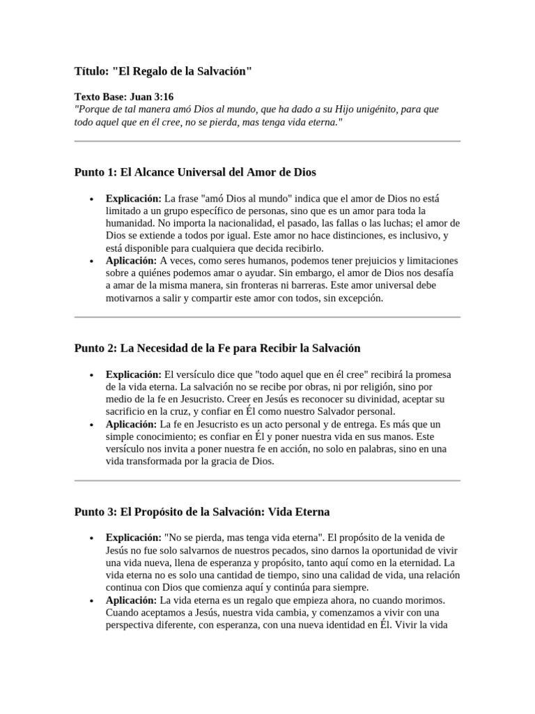 El Regalo de La Salvación | PDF | Salvación | Vida eterna (cristianismo)