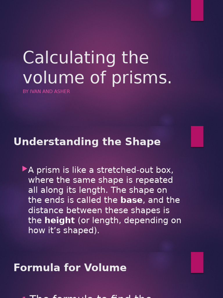 Prism Volume Calculation Guide | PDF
