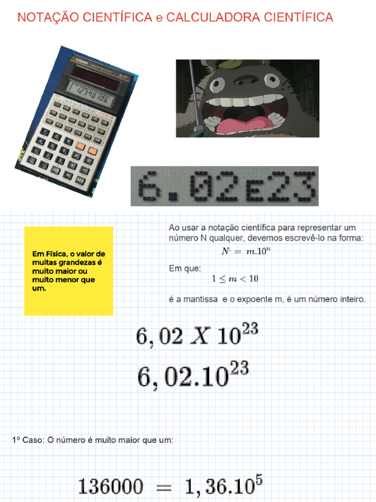 AULA 01 - Introdução Á Calculadora Científica e Á Notação Científica | PDF