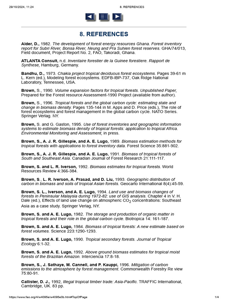 8. References | PDF | Forests | Amazon Rainforest