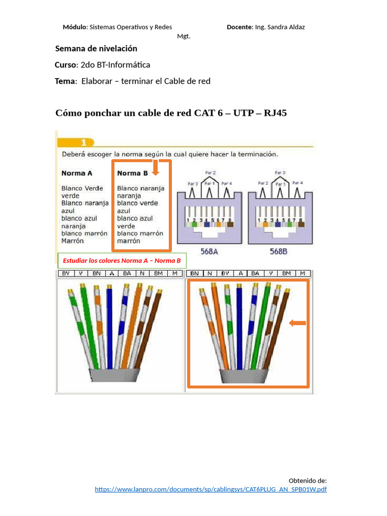Creación Del Cable de Red[1] | PDF