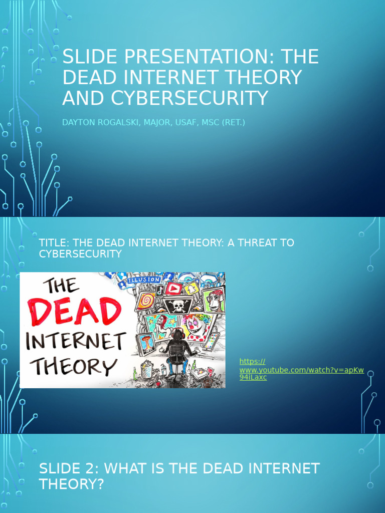 Dead Internet Theory & Cybersecurity Risks | PDF | Artificial ...