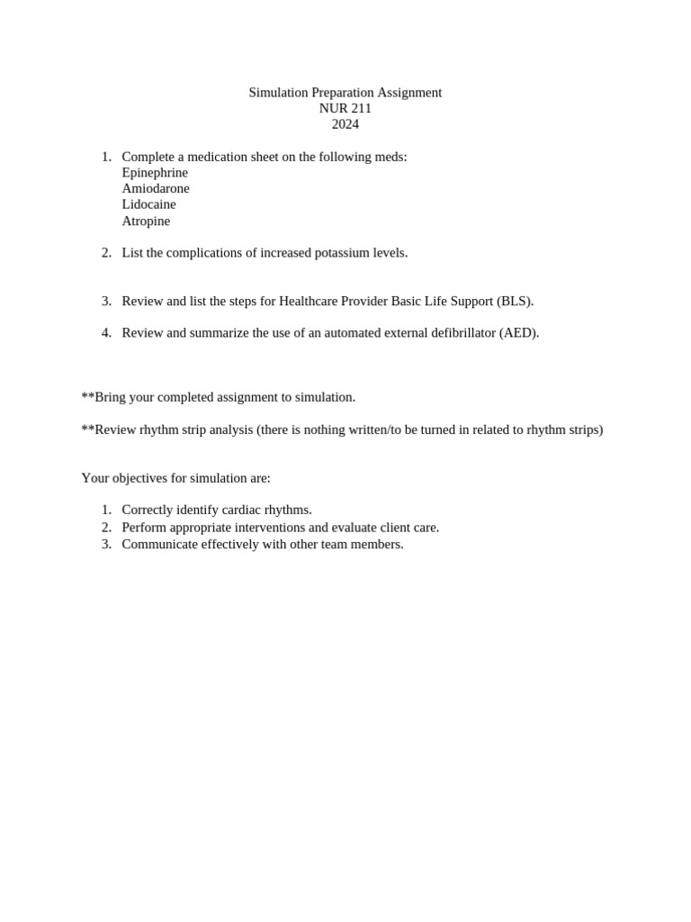 Simulation Preparation Assignment - 22-1 | PDF