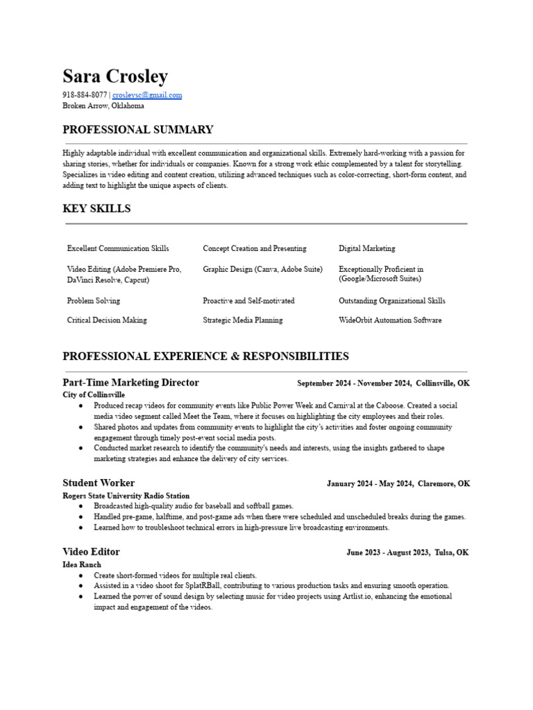 Resume 2024 Best PDF