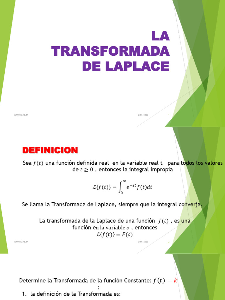 Transformada de Laplace | PDF | Integral | Transformada de Laplace