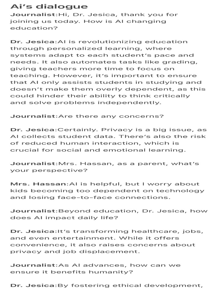 Ai's Dialogue | PDF