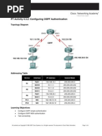 PT Activity 4.3.2: Configuring OSPF Authentication: Topology Diagram