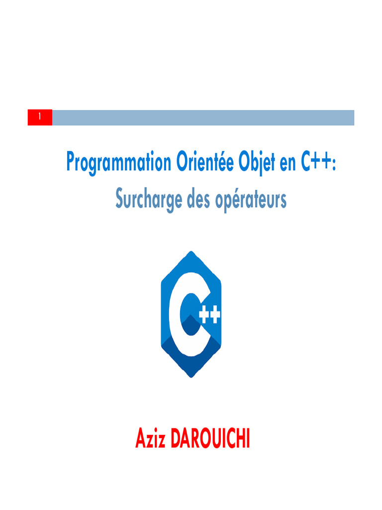 Surcharge des opérateurs en C++ | PDF | C ++ | Programmation informatique