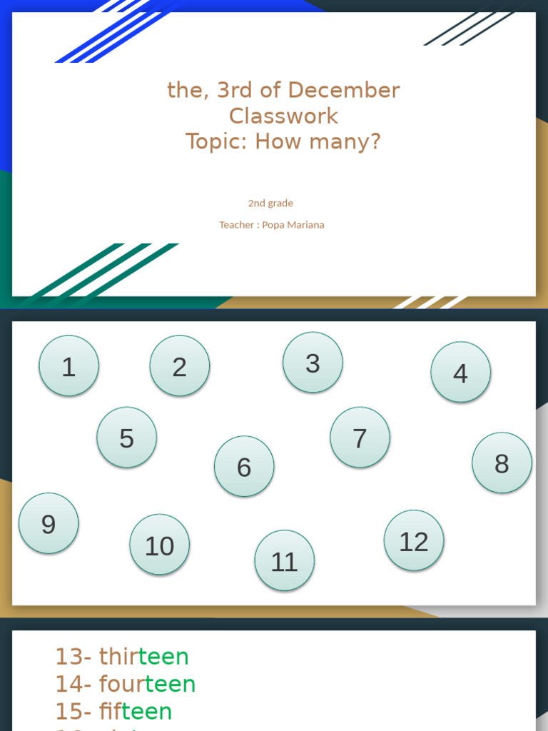 2nd Grade Classwork: Counting & Friends | PDF