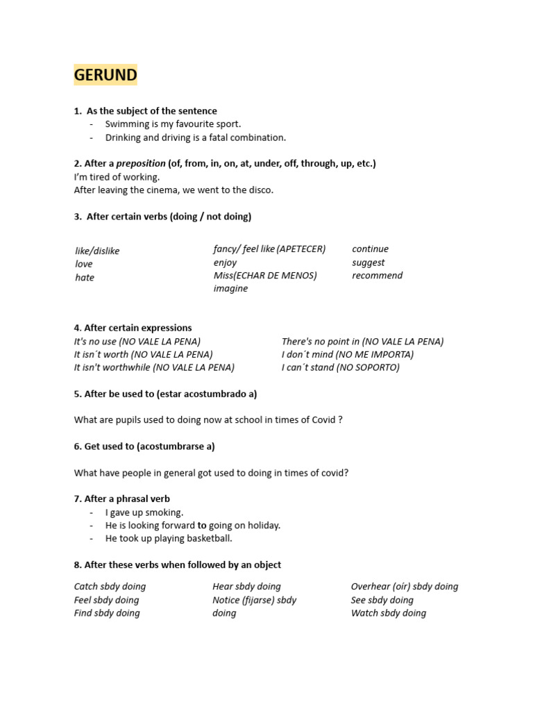 Understanding Gerunds and Infinitives | PDF | Verb | Grammar