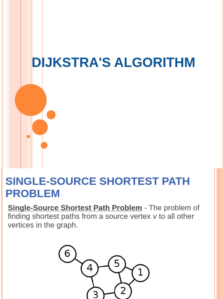 Dijkstra's Algorithm for Shortest Paths | PDF | Graph Theory ...