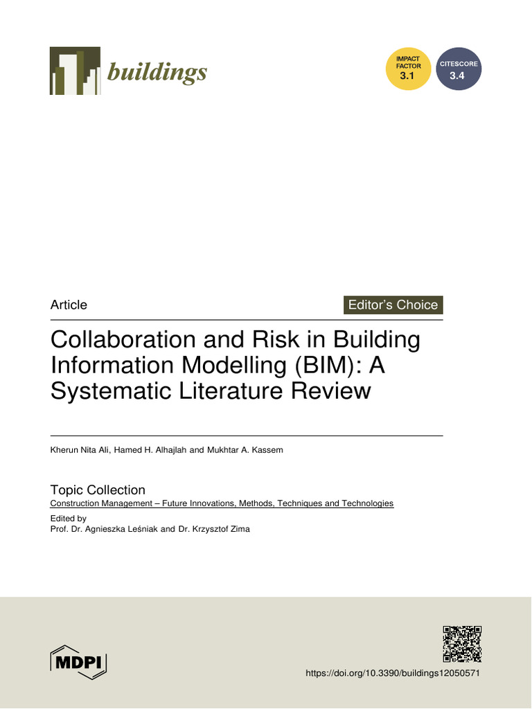 Buildings 12 00571 With Cover | PDF | Building Information Modeling ...